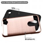 Wholesale LG V5, K10 (2017), K20 Plus Armor Hybrid Case (Rose Gold)